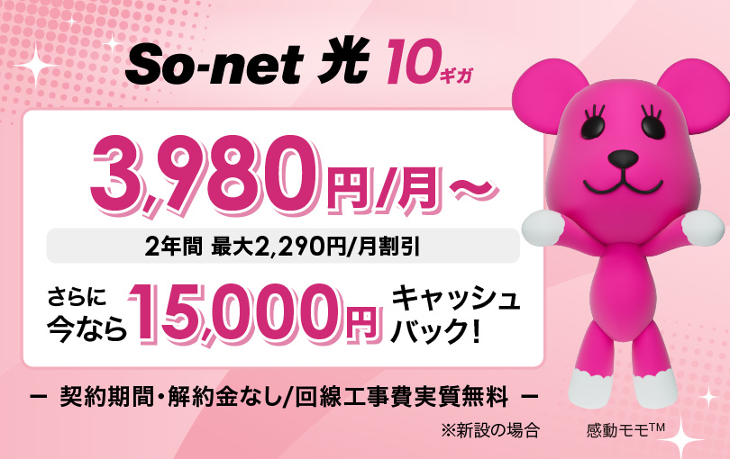 3,980円/月​～ 2年​間 ​最​大​2,​290円/月​割​引