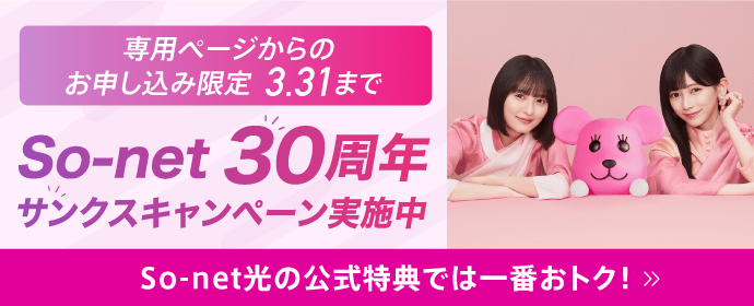So-net30周年サンクスキャンペーン実施中！