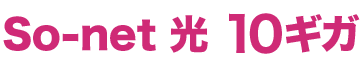So-net 光 10ギガ