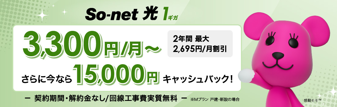 3​,​300円/月​～ 2年​間 ​最​大​2,695​円/月​割​引