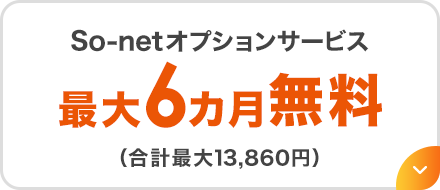 So-netオプションサービス最大6カ月無料（合計最大13,860円）