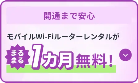 開通まで安心 モバイルWi-Fiルーターレンタルがまるまる1カ月無料！