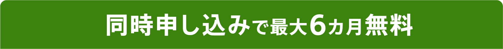 同時申し込みで最大6カ月無料