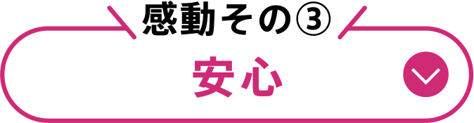 感動その③安心