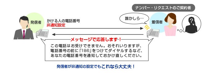 So-net 光 電話　ナンバー・リクエストご利用イメージ