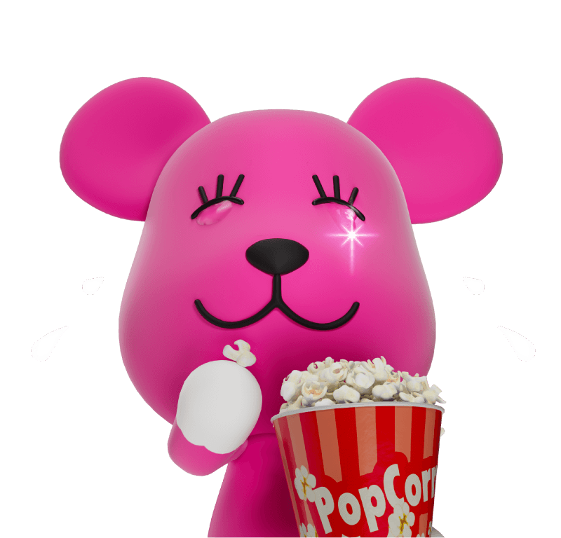 映画を​見て​感動する​モモ