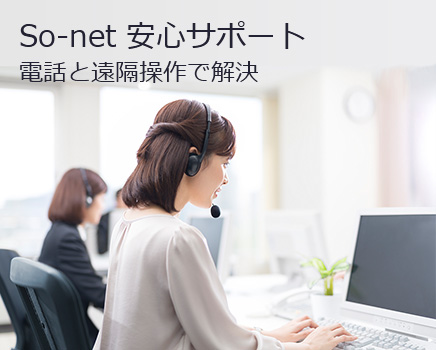 So-net 安心サポート 電話と遠隔操作で解決