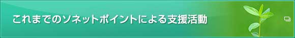 これまでのソネットポイントによる支援活動